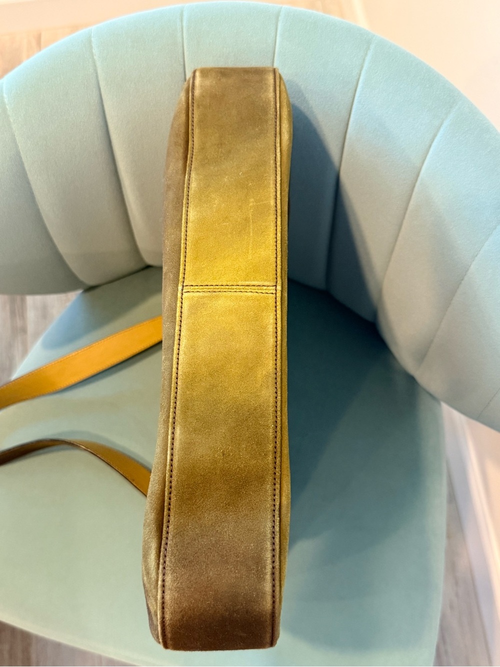 Salvatore Ferragamo Archival Ombré Suede Gancini Hobo - Picture 11 of 11